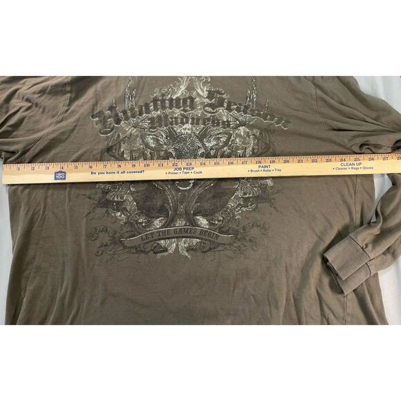 Men's Ivory Outfitters T-shirt 2XL Brown Long Sleeve Hunting Season - Picture 5 of 6